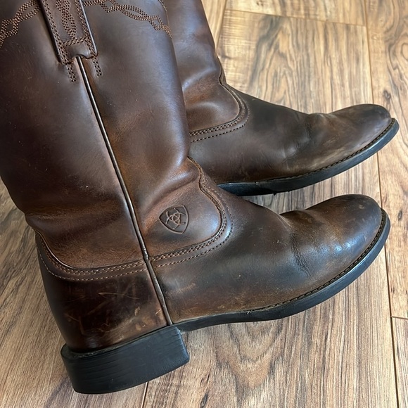 Ariat Heritage Roper Western Men’s Boots Size 8D in Distressed Brown - Picture 4 of 9